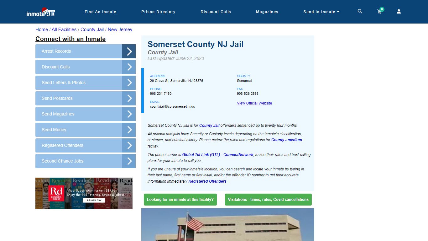 Somerset County NJ Jail - Inmate Locator - Somerville, NJ
