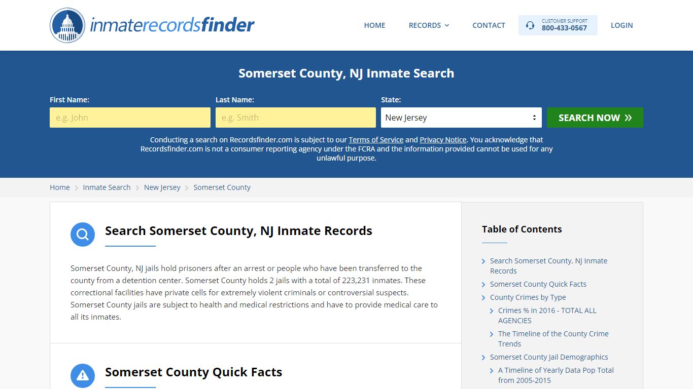 Somerset County, NJ Inmate Lookup & Jail Records Online